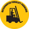 Superior Mark Floor Sign, Rubber, Designated Forklift Parking, 17.5in RFS0417
